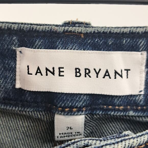 Lane Bryant Shorts Plus 26 Signature Fit Boyfriend Denim Bermuda Dark Wash Blue - Picture 5 of 10